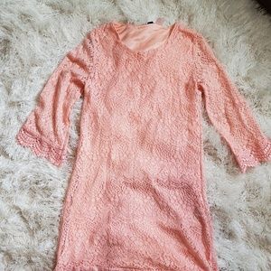 Pink lace dress- short